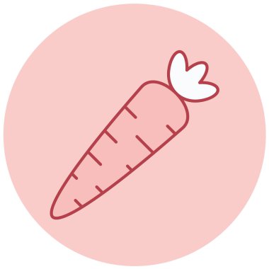 Havuç simgesi vektör illüstrasyonu