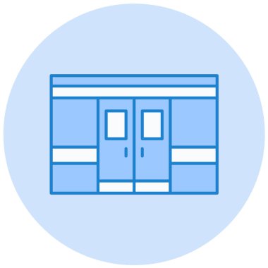 Bina. Web simgesi basit illüstrasyon