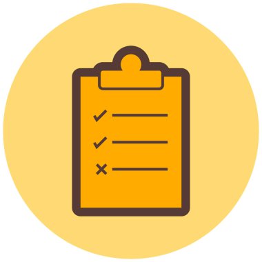 Kontrol listesi. Web simgesi basit illüstrasyon