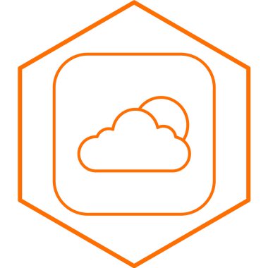 Hava Durumu Uygulaması basit simgesi, vektör illüstrasyonu