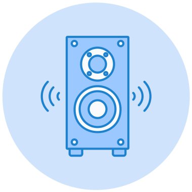 Konuşmacı. Web simgesi basit illüstrasyon