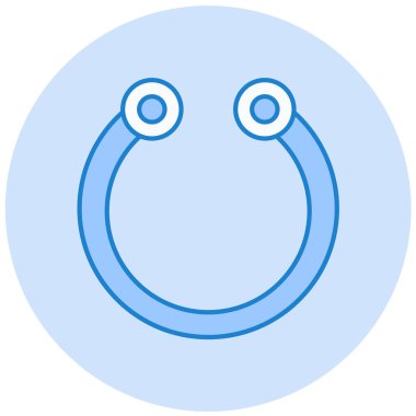 Çember oyuncak simgesi, basit tasarım vektör çizimi