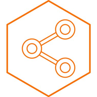 paylaşımlı simge vektör illüstrasyonu