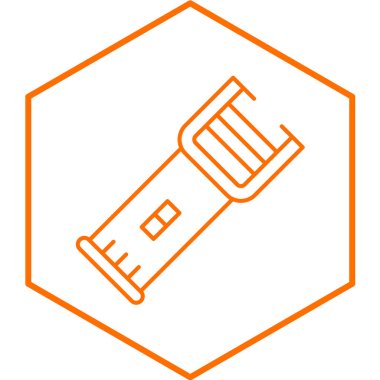 Beyaz arkaplanda izole edilmiş şok tabancası simgesi. vektör illüstrasyonu