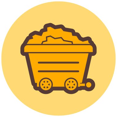 El arabası. Web simgesi basit illüstrasyon