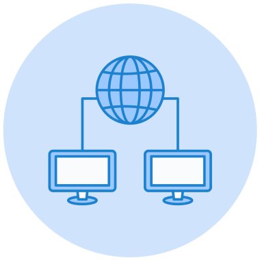 şebeke. Web simgesi basit illüstrasyon