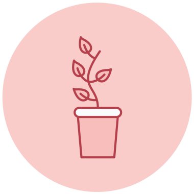 Bitki. Web simgesi basit illüstrasyon