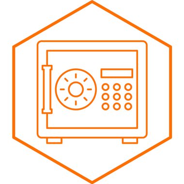 Güvenli Kutu simgesi vektör illüstrasyonu