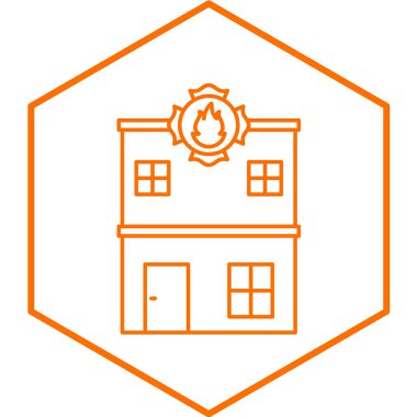 İtfaiye ikonu beyaz arka planda izole edildi. vektör illüstrasyonu