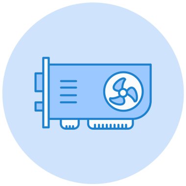 GPU simgesi, basit tasarım vektör çizimi