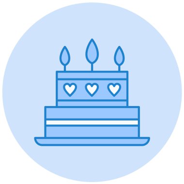 Doğum günü pastası. Basit resimleme