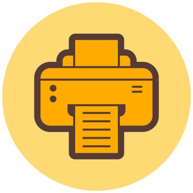 Yazıcı. Web simgesi basit illüstrasyon