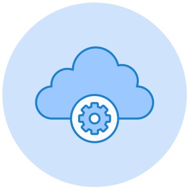 Bulut. Web simgesi basit illüstrasyon