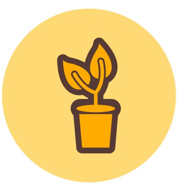 Bitki. Web simgesi basit tasarım