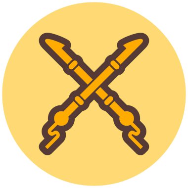 Çapraz kılıç ikonu. vektör illüstrasyonu