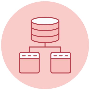 veritabanı. Web simgesi basit illüstrasyon