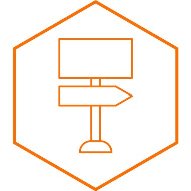 Yol simgesi vektör illüstrasyonu