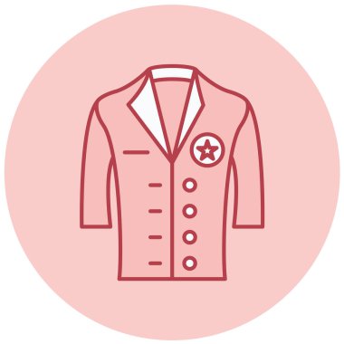 Modern ceket simgesinin vektör çizimi