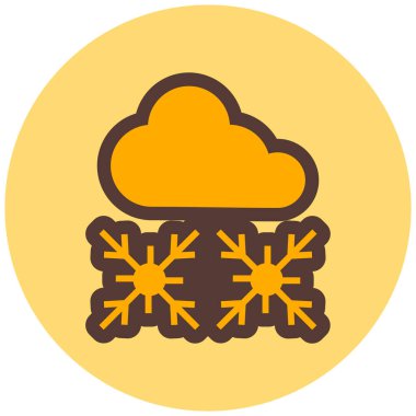 Kar. Web simgesi basit illüstrasyon