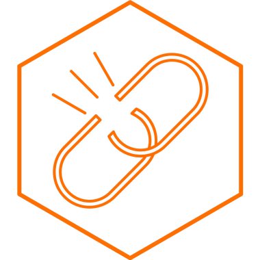 bozuk bağlantı simgesi. vektör çizim