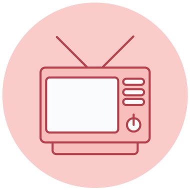Televizyon. Web simgesi basit illüstrasyon