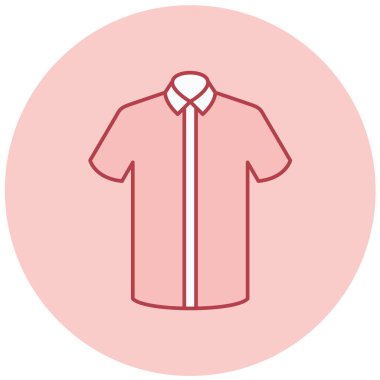 Gömlek simgesi, vektör illüstrasyonu