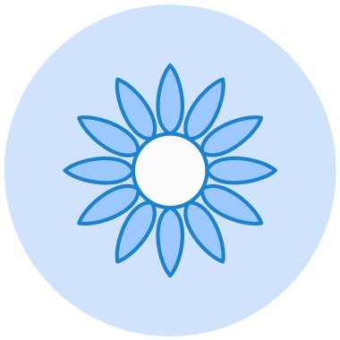 Çiçek. Web simgesi basit illüstrasyon