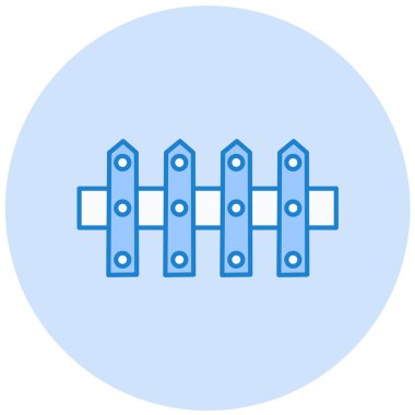 Çit. Web simgesi basit illüstrasyon