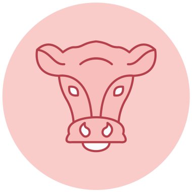İnek. Web simgesi basit illüstrasyon