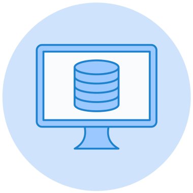 veritabanı. Web simgesi basit illüstrasyon