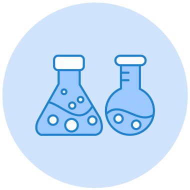 Bilim ve kimya vektörü simgesi modern basit tasarım