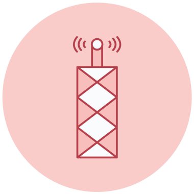 Kablosuz. Web simgesi basit illüstrasyon