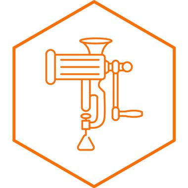 Et Öğütücü simgesi beyaz arkaplanda izole edildi. vektör illüstrasyonu