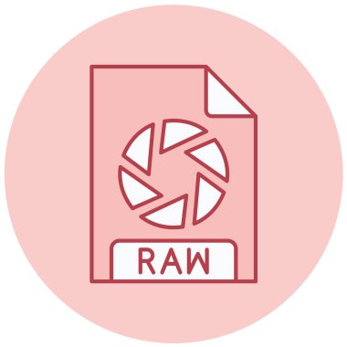 ham dosya biçimi simgesi, vektör illüstrasyonu