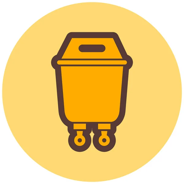 Basura Icono Web Ilustración Simple — Archivo Imágenes Vectoriales