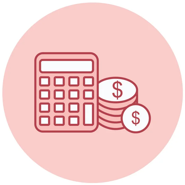 Calculator Money Web Icon Simple Illustration — Stock Vector