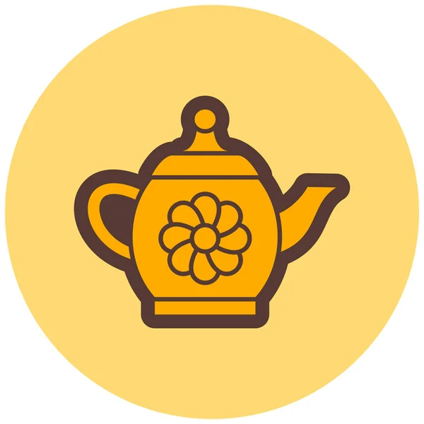 Икона Чайника Набросок Векторной Иллюстрации Чайника — стоковый вектор