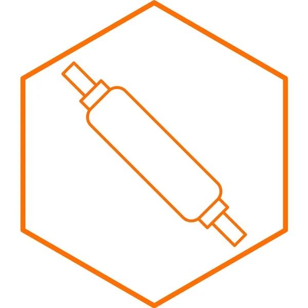Vector Illustration Single Syringe Icon — Stock Vector