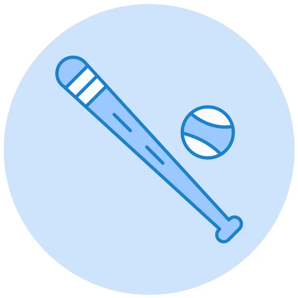 Baseball Webová Ikona Jednoduchá Ilustrace — Stockový vektor