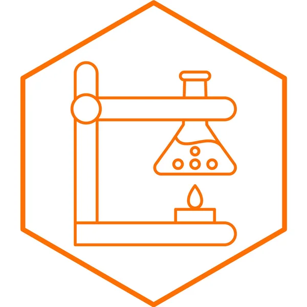 Ikona Laboratorium Chemicznego Zarys Ilustracji Ikon Wektorowych Kolby Sieci — Wektor stockowy