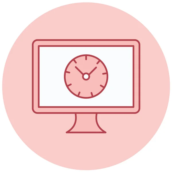 Ordenador Icono Web Ilustración Simple — Vector de stock