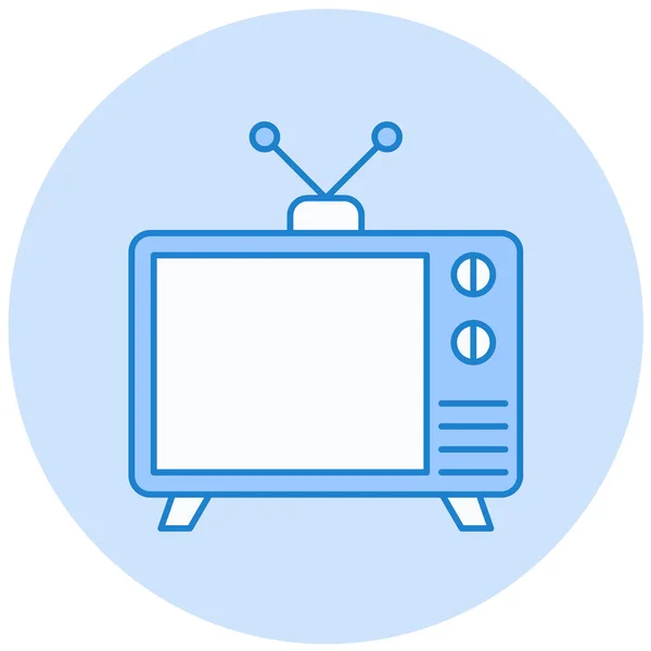 Televisión Icono Web Ilustración Simple — Archivo Imágenes Vectoriales