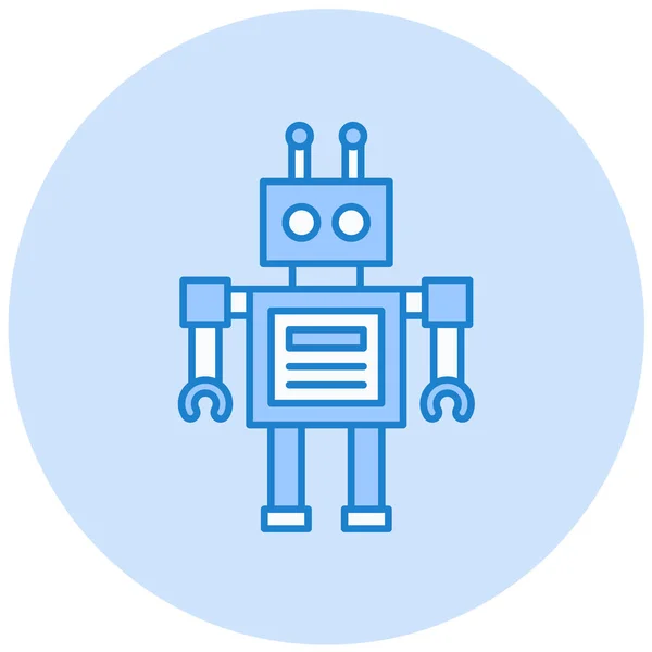Ikona Robota Linii Ilustracja Wektora — Wektor stockowy