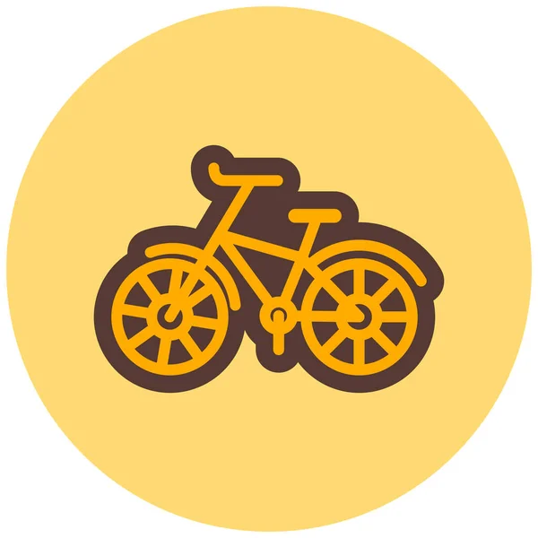 Bicicleta Icono Web Ilustración Simple — Vector de stock