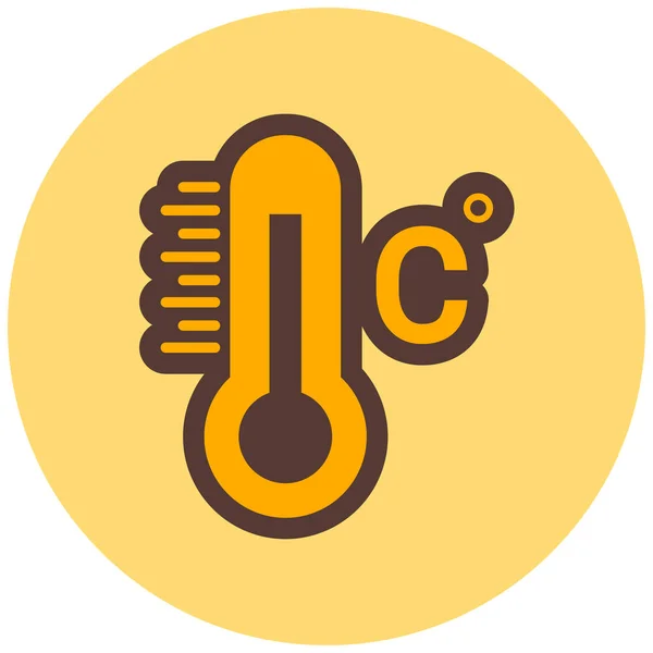 Thermometer Web Symbol Einfache Illustration — Stockvektor