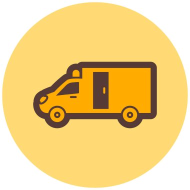 Otobüs. Web simgesi basit illüstrasyon