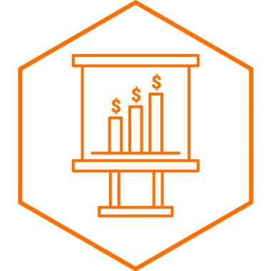 Sunum Simgesi Vektör illüstrasyonu