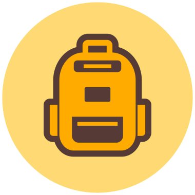 Sırt çantası. Web simgesi basit illüstrasyon