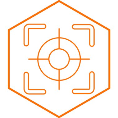 Moda biçimi izole edilmiş arkaplanda hedef simge