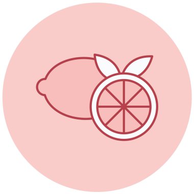 limon düz vektör simgesi